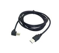 Câble de disque dur noir USB 2.0 A mâle à B mâle coudé à 90 degrés pour imprimante et Scanner, 2m