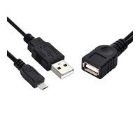Câble de disque Flash hôte CY Micro USB 2.0 OTG avec alimentation USB pour Galaxy S3 i9300 S4 i9500 Note2 Note3 S5