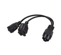 Câble de Distribution d ' Alimentation IEC320 et Double NEMA1 15R 5 | Câble répartiteur de puissance courte Distance, entrée IEC320 sorties NEMA1 15R et 5 15R, pour l ' électronique