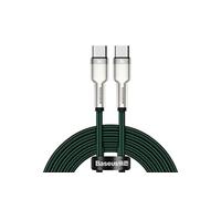 cable de donnees cafule metal usb type-c usb type-c 100 w (20 v / 5 a) power delivery 2 m vert (catjk-d06)