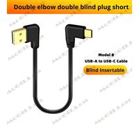 Câble De Données Court 0.25M/0.5M, Coude À 90 Degrés, Usb A Vers Type C, Câble De Charge Rapide Pour Tablette Iphone 15 16 Xiaomi Samsung Huawei.Model B.100Cm