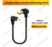 Câble De Données Court 0.25M/0.5M, Coude À 90 Degrés, Usb A Vers Type C, Câble De Charge Rapide Pour Tablette Iphone 15 16 Xiaomi Samsung Huawei.Model A.100Cm