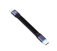 Câble de données court USBC type C de 10 cm - 20 Gbit/s - Transfert rapide de données - Haute vitesse - Câble de charge souple en aluminium + revêtement en nickel