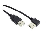 Câble de données CY USB 100 mâle à mâle, 2.0 cm, conception réversible coudé à gauche et à droite à 90 degrés