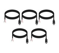 Câble De Données D'Alimentation Câble De Queue Mini Usb Câble De Données D'Alimentation 5V 3A Mini Usb Mâle À Connecteur Nu À 2 Broches Mini Câble B Câble De Charge 22Awg - 5Pcs (1M)[X1206]