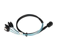 Câble de données de réseau de disque dur de serveur à 7 broches, hôte Sff 8643 vers câble cible 4X Sata, transfert de données haute vitesse de 12 Gbit/s, adapté au transfert de (1 m/3,3 pieds)
