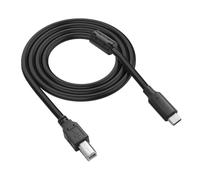 Câble de données de type C vers USB-B pour configuration d'imprimante et de scanner, cordon en PVC USB 2.0 Plug and Play pour une utilisation à domicile sur un bureau