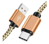 Câble De Données En Nylon, Chargeur Rapide Usb A À Type C, Câble De Chargement Pour Téléphone Huawei Samsung Android, Dispositif De Chargement Typec 1M 2M 3M.Yellow.1M