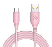 Câble de données en silicone Tellur, USB vers type-C, 3A, 1m, rose