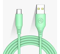 Câble de données en silicone Tellur, USB vers type-C, 3A, 1m, vert