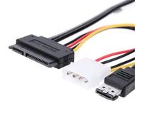 câble de données ESATA Combo vers SATA 22 broches et IDE 4 broches 5V 12V pour disque dur 3.5 pouces 2.5 pouces