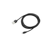 Ansmann Câble USB 2.0 USB-A mâle Lightning 2,00 m noir connecteur aluminium gaine TPE