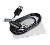 Câble de données et de Charge USB Compatible avec Samsung ECC1DP0UBE pour Galaxy Tab/Galaxy Tab 2/Galaxy Note 10.1/Noir OTB avec Chiffon de Nettoyage d'écran mungoo
