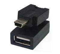 Câble de données hôte convertisseur USB 20 Mini 5 broches mâle vers USB OTG femelle pivotant à 360 degrés