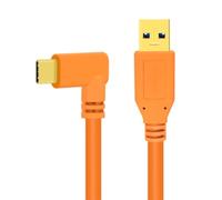 Câble de données pour appareil photo Tether - USB vers type C - 8 m | Câble USB utilitaire informatique gaine PVC finition or