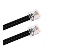 Câble de données RJ11 RJ12 6P6C, cordon de données modulaire mâle à mâle, câblage droit, câble d'extension vocal pour combiné téléphonique--10M