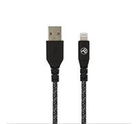 Câble de données Tellur Green, certifié Apple MFI, USB vers Lightning, 2,4 A, 1 m, nylon, plastique recyclé, noir