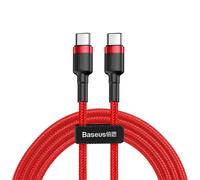 Câble de données Type-C - BASEUS - CATKLF-G09 - Charge rapide 60W - 1m - Rouge / Noir