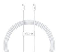 Câble De Données Type-C Vers Type-C, 30w, 2m - Baseus (P10365200211-01) - Blanc Lune