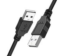 Câble de Données USB 2.0 mâle à mâle, 1m Câble USB Type A mâle à mâle Compatible avec Refroidisseur d'ordinateur Portable, Tablette d'écriture, lappareils Photo et Autres Périphériques USB
