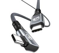 Câble de données USB C 90 degrés 4,5 m, 20 Gbps USBC vers USBC 3.2 Gen 2, angle 5K/4K @ 60 Hz, PD3.1 240 W 48 V/5 A Câble de charge rapide pour iPhone 17 16 Pro Max, MacBook iPad, Galaxy S25