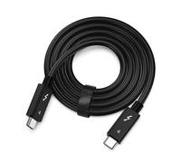 Câble de données USB-C Thunderbolt 4 noir ¿ 40Gbps, 8K@60Hz, PD100W & PD bidirectionnel 240W, charge 5A, compatible USB4 1 m