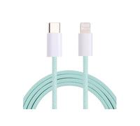 Câble USB-C vers 8 Broches 1 m Jaune Charge Rapide 20 W Tressé Vert YONIS