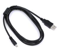 Câble de données USB compatible avec les appareils photo numériques Panasonic Lumix DMC-TZ61, DMC-TZ70, DMC-TZ71, DMC-TZ8, DMC-XS3, DMC-ZS15, DMC-ZS19 - 1,5 m - Avec chiffon de nettoyage Mungoo
