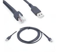 Câble de données USB noir de 2 mètres pour scanner de code à barres symbole Ls1203 Ls4208 Ds9208 ainsi que pour les appareils Honeywell Metrologic