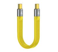 Câble De Données Usb Type-C Mâle Vers Usb4 Mâle, Plat Et Mince, Fpc, 40 Gbps, 100 W, 8 K, 13 Cm, Pour Ordinateur Portable Et Téléphone, Jaune[CAB9160717]