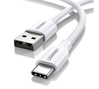 Ugreen Câble USB vers USB‑C 60123 – Charge rapide, plaquage nickel – Blanc 2 m