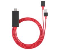 Câble de duplication d'écran HD pour iPhone et iPad, câble HDMI mâle vers USB A femelle mâle avec transmission de signal stable et qualité