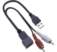 Câble De Faisceau Adaptateur USB vers RCA Câble Audio De Connecteur De Port De Connexion RCA pour Système USB Audio Après-Vente De Rechange Compatible avec Véhicule Après-Vente pour Cube/Juke