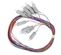 Câble de Fibre Optique en Queue de Cochon multimode SC/UPC 12 Broches, Cavalier de Fibre Optique de Classe Transporteur avec Gaine en PVC, 62,5/125 microns, pour réseaux LAN et