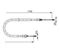 Bosch Câble de frein à main 1 987 477 235