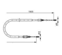 BOSCH 1 987 477 237 Câble de frein à main