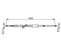 Câble de frein à main 1 987 477 249 BOSCH pour AUDI TT TT Roadster