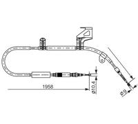 Bosch 1987477604 Câble de frein
