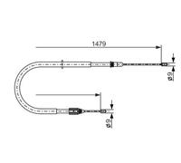BOSCH 1 987 477 647 Câble de frein à main