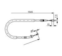 Câble de frein à main 1 987 477 857 BOSCH pour MERCEDES-BENZ