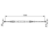 Câble de frein à main 1 987 477 949 BOSCH pour BMW Z4 Roadster Z4 Coupé