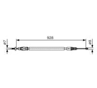 Câble de frein à main 1 987 482 000 BOSCH pour CITROËN C4 PICASSO I Monospace