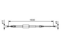 BOSCH 1 987 482 011 Câble de frein à main