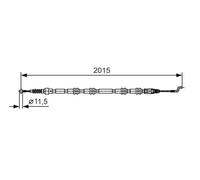 Câble de frein à main 1 987 482 017 BOSCH pour VW TRANSPORTER T5 Fourgon