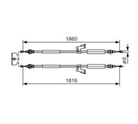 BOSCH 1 987 482 019 Câble de frein à main