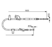 Bosch Câble de frein à main 1 987 482 080 – pour Subaru Impreza, Forester
