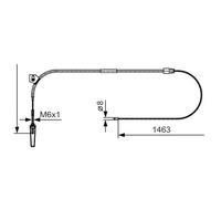 Câble de frein à main 1 987 482 130 BOSCH pour MERCEDES-BENZ VANEO