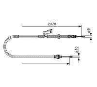 BOSCH 1 987 482 133 Câble de frein à main