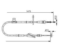 BOSCH 1 987 482 211 Câble de frein à main