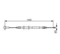 Câble de frein à main 1 987 482 214 BOSCH pour FIAT PEUGEOT CITROËN